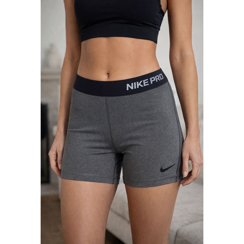 Nike Pro Compression Shorts Medium Gray Dri-FIT Athletic Biker